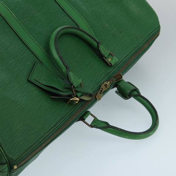 LOUIS VUITTON Epi Keepall 55 Boston Bag Green M42954 LV Auth 98046 - Picture 6 of 16